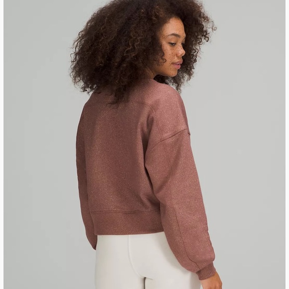 lululemon athletica Tops - 🎁LULULEMON PERFECTLY OVERSIZED CROPPED CREW*SPARK-SMOKY TOPAZ-6/8/10🎁